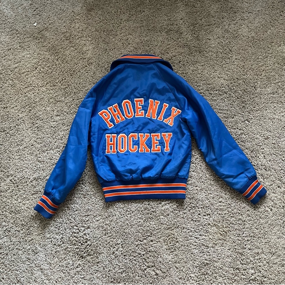 Holloway Royal Blue and Orange Varsity Jacket